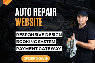 create car mechanic, car repair, auto detailing and auto workshop website