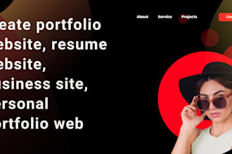 create portfolio website, resume website, business site, personal portfolio web