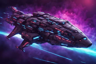 cerate concept art spaceship or vehicle design