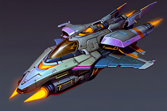 design spaceship, sci fi illustration and sci fi art