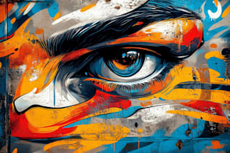 do illustration expressionism art, graffiti, abstract