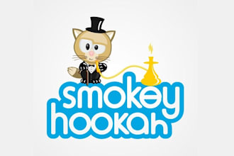 create smokey hookah logo design