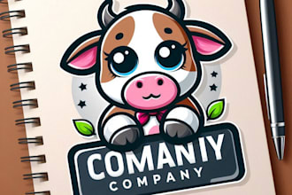do make cute cow logo mascot with unlimited review