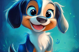 create a custom disney pet portrait