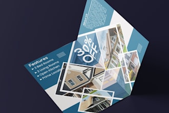 do premium real estate brochure design, booklet, open house real estate flyer