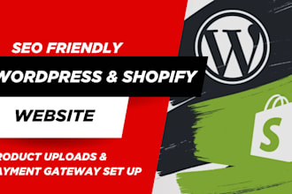 build SEO friendly wordpress website or shopify website