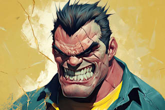 make a dc or marvel style comic book superhero character