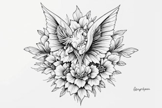 make custom tattoo designs in line art