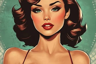 draw a realistic cartoon pin up girl or tactical girl