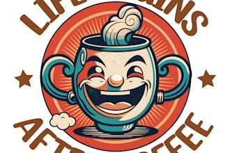 make a amazing coffee shop logo for you with new concept