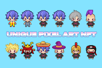 create custom pixel art nft collection for your project
