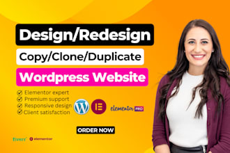 design, redesign, copy, clone, and duplicate wordpress website