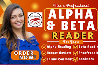 alpha read and beta read your book manuscript critique fantasy and romance book