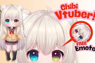 create and rig a custom chibi vtuber live2d model for streaming