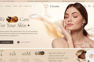 design profitable skincare shopify cosmetics store makeup store beauty website