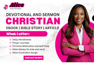 be christian ebook writer bible story prayer journal sermon daily devotional