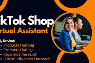set up tiktok shop, tiktok shop VA, tiktok dropshipping and tiktok marketing
