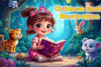 design children book illustration and cover children story book illustration