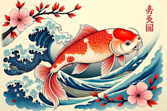 create tattoo japanese old school design