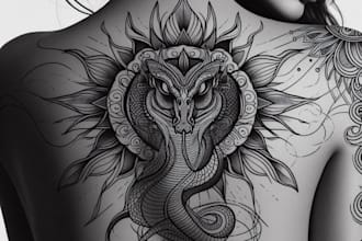 create minimalist line art tattoo with my style