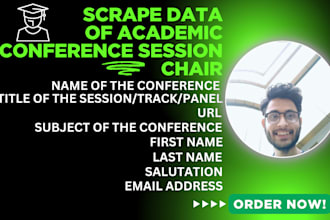 scrape data of academic conference session chair