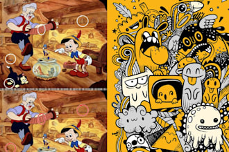 do comic strip for comic book illustration, cartoon character, comic storyboard