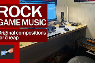 create high quality electronic rock music for your video game