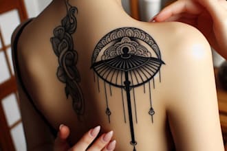 create small, minimalistic, ornamental fine line tattoo