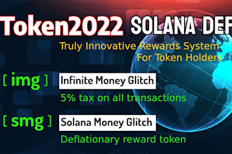 create tax reward token such as img, smg, token2022 for solana evm base bsc defi