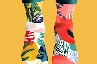 draw unique socks design