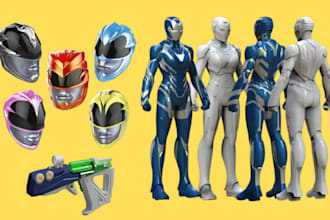 sculpt bespoke 3d cosplay model assets, helmet mask, armor props for 3d printing