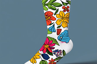 draw a unique socks design
