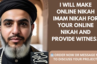 make online nikah imam nikah for your nikah nama and provide witness