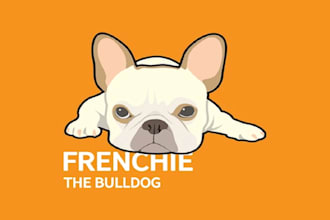 design surprising mad french bulldog logo