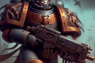 draw you as favorite space marine 40k warhammer art