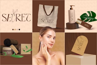 do water color brand identity and logo