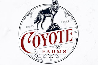 design professional coyote farms logo