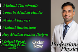 design professional medical thumbnails, banners, and illustrations