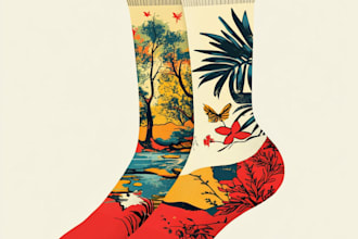 make a custom and unique socks design