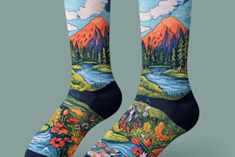 create custom and unique socks design
