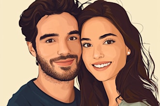 draw couple family or pet portrait