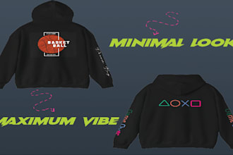 create unique trendy and street wear t shirts and hoodie design for you