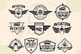 design a super high quality plane, aviation logo
