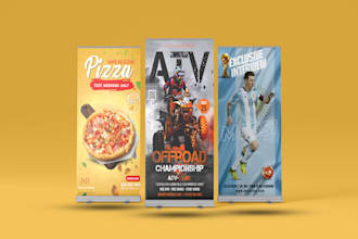 design roll up banners for restaurants and other food business