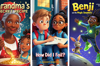 draw professional children picture story book illustrations