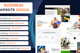 build construction, plumbing, roofing, painting, handyman website