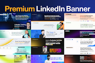 design a premium linkedin banner, cover, or header for your profile