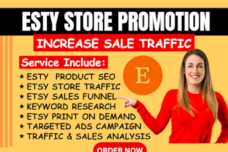 boost shopify etsy ebay store marketing promotion traffic sales rank seo manager