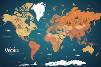 do custom vector map design illustration