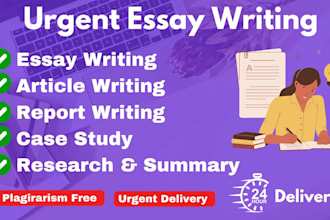 do case study analysis, research, report, and summary writing